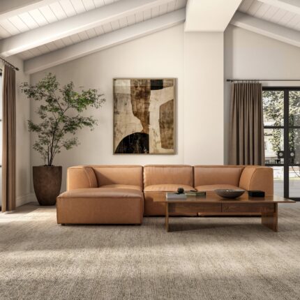 Sierra Modular Faux Leather Sectional Sofa
