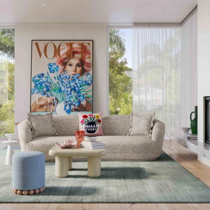 Aria Two-Tone Bouclé Sectional Sofa